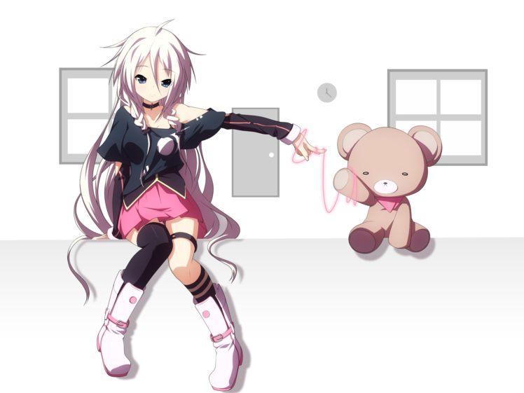 ia, Teddy, Bear, Vocaloid, Yuzuki, Kei HD Wallpaper Desktop Background