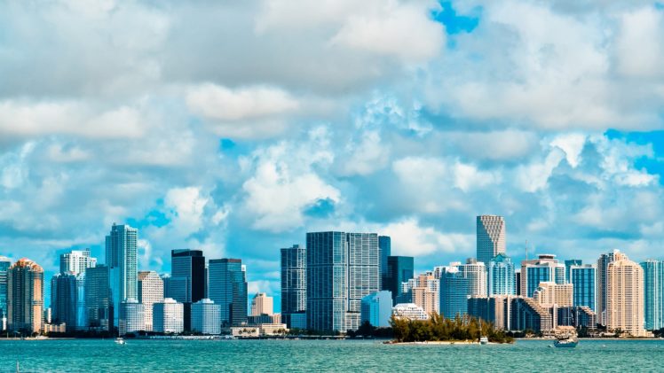 miami, Usa, America, Sky, Clouds, Buildings, Flats, Florida, Florida, Skyscraper HD Wallpaper Desktop Background