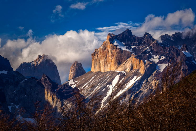 mountains, Scenery, Chile, Sky, Patagonia, Crag, Nature HD Wallpaper Desktop Background