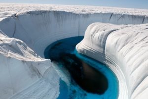 ice, Canyon, In, Greenland