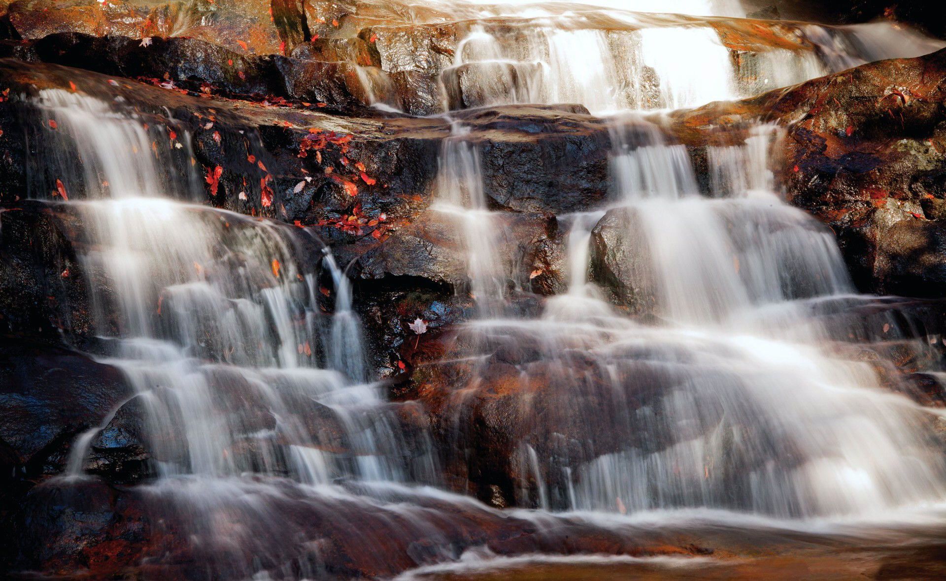 waterfall, Rocks, Nature, Autumn Wallpaper