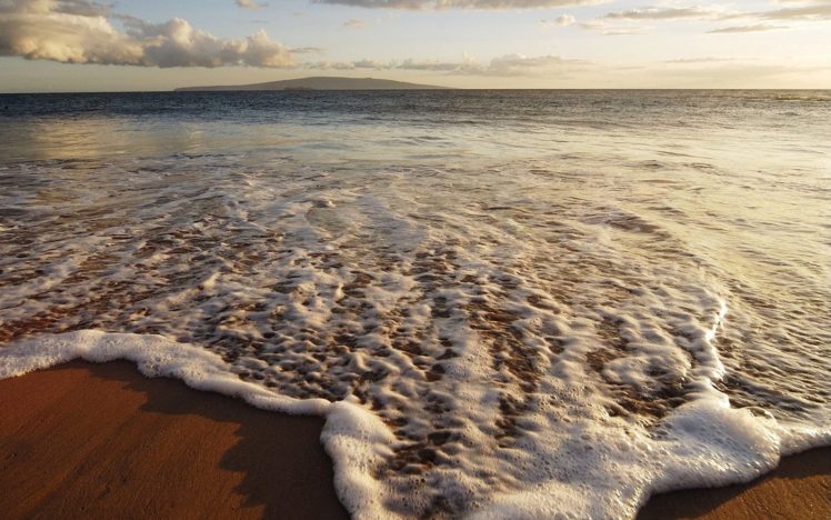 foam, Sea, Wave, Sand, Coast, Heat HD Wallpaper Desktop Background