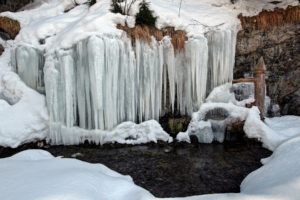 winter, River, Snow, Icicles, Nature