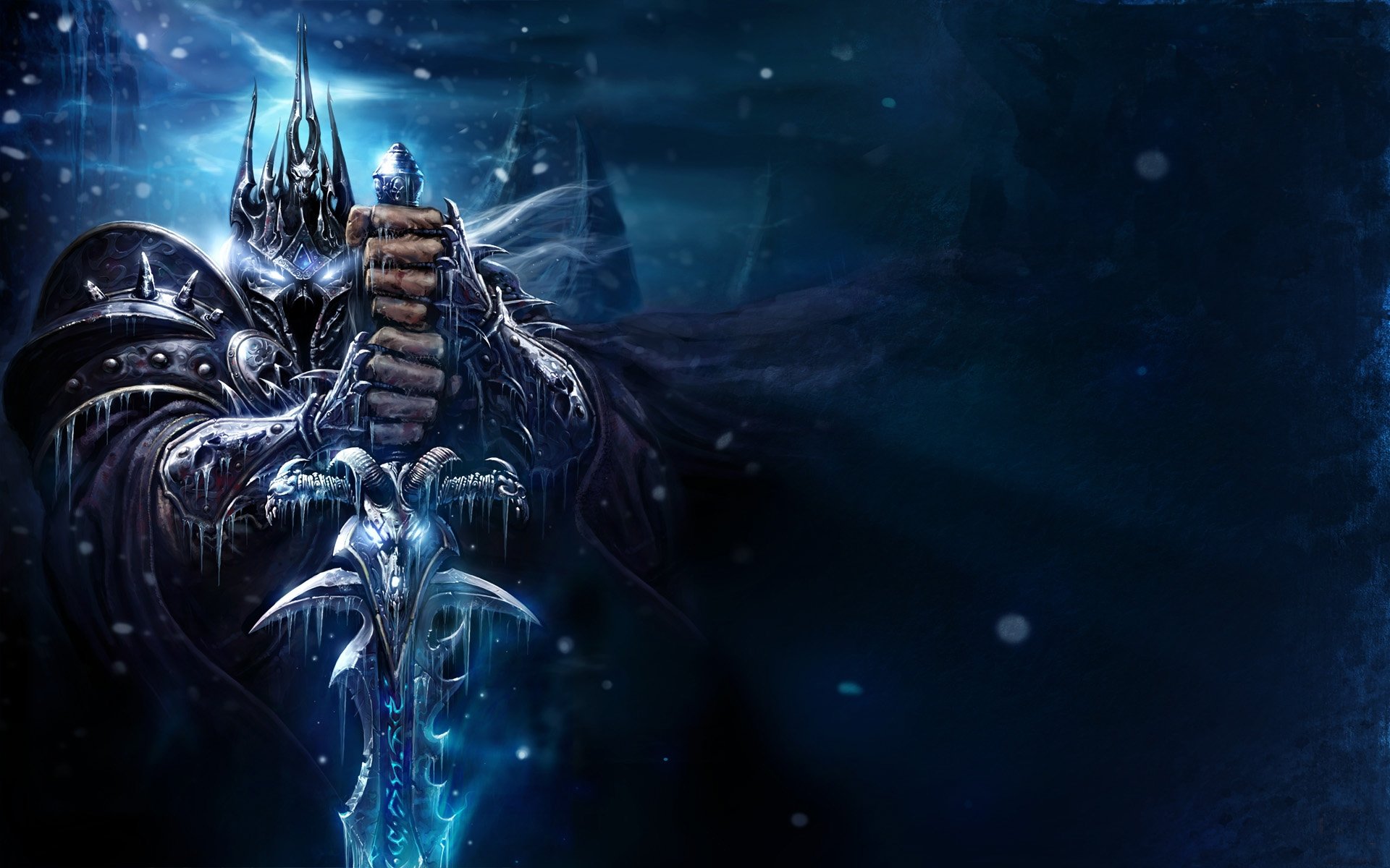 warcraft, Lich, King, Sword, Cold, Eyes, Fists Wallpaper