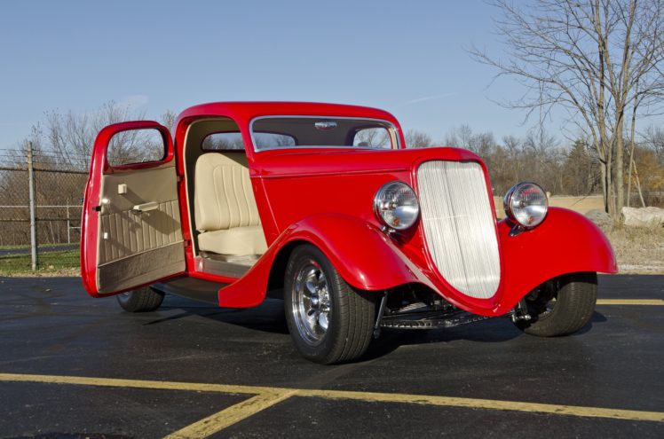 1933, Ford, Coupe, Three, Window, Hotrod, Streetrod, Hot, Rod, Street, Red, Usa,  06 HD Wallpaper Desktop Background