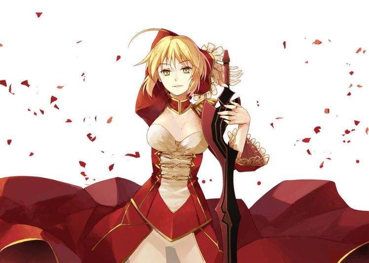 blonde, Hair, Fate, Extra, Fate, Stay, Night, Saber, Saber, Extra, Sword, Weapon HD Wallpaper Desktop Background