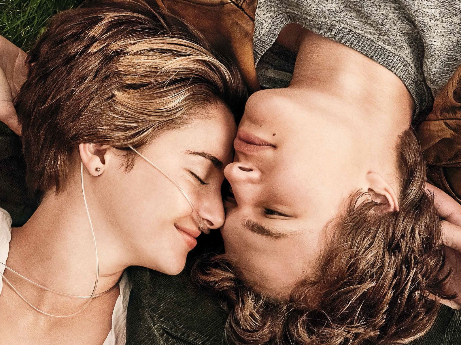 the, Fault, In, Our, Stars, Shayleen, Woodley, Ansel, Elgort, Hazel, Grace, Lancaster, Augustus, Waters, Movie, Ouple Wallpaper
