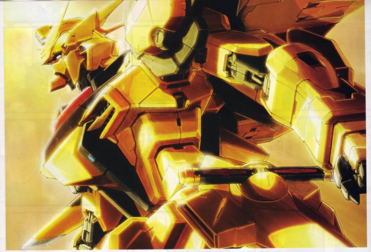 akatsuki, Armor, Mecha, Mobile, Suit, Gundam, Robot, Sword, Weapon, Yellow HD Wallpaper Desktop Background