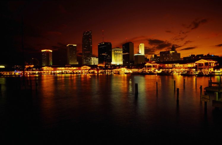 night, Sea, City, Light, Sky, Beauty HD Wallpaper Desktop Background