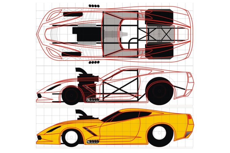 2015, Chevrolet, Corvette, C7, Drawing, Chassi, Usa, Drag, Race,  01 HD Wallpaper Desktop Background