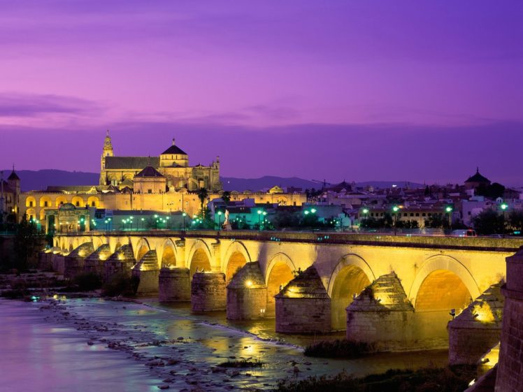 roman, Bridge, Guadalquivir, River, Cordoba, Spain HD Wallpaper Desktop Background
