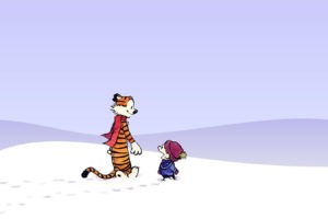 winter, Snow, Hills, Calvin, And, Hobbes