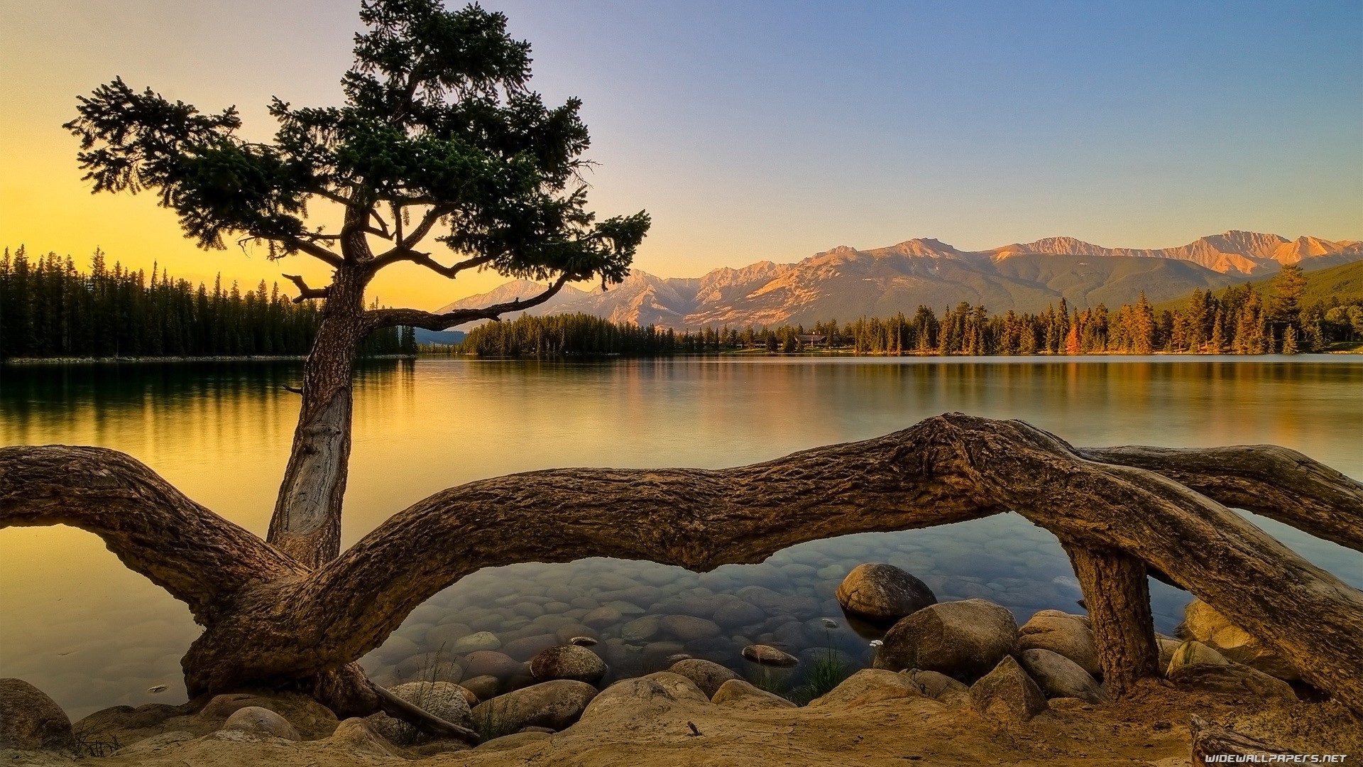 mountains, Landscapes, Nature, Trees Wallpaper