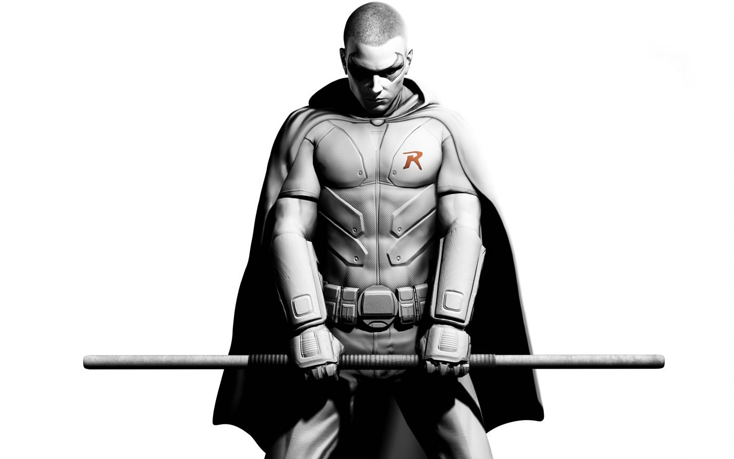 robin, Monochrome, Batman, Arkham, City Wallpaper