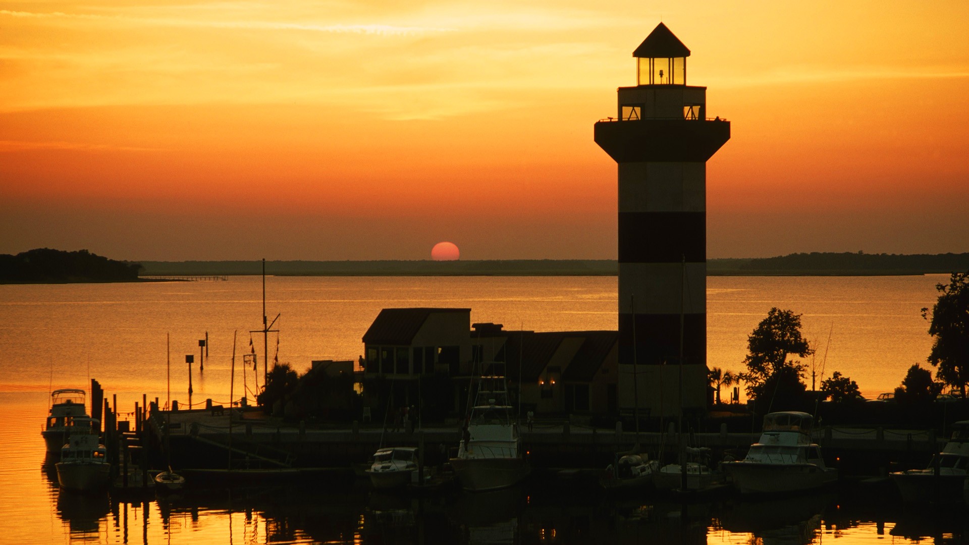 head, Lighthouses, Harbour, Town, Islands, South, Carolina Wallpaper