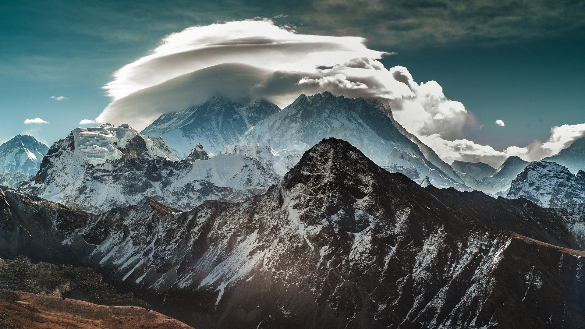 mountains, Clouds, Landscapes Wallpaper