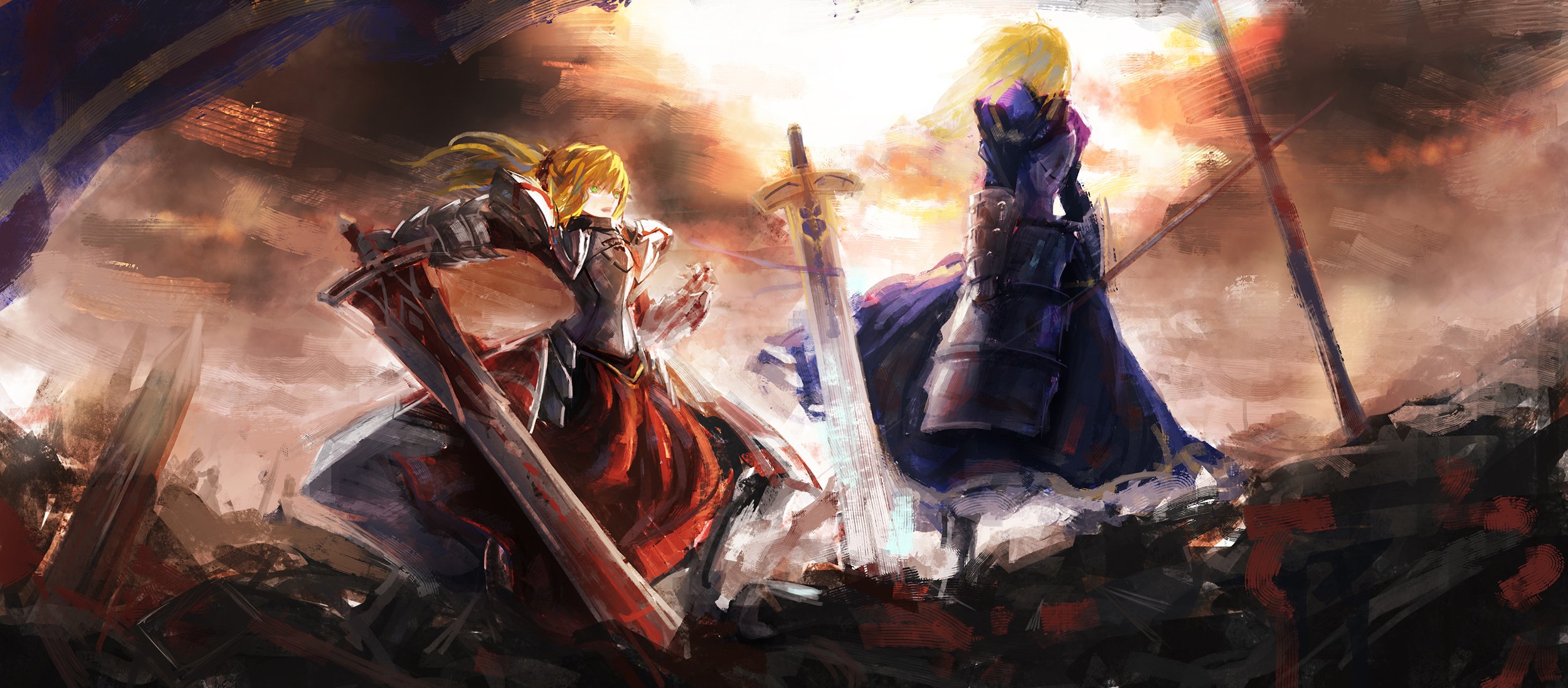 girls, Armor, Blonde, Hair, Fate, Apocrypha, Fate, Stay, Night, Lingxing, Saber, Saber, Of, Red, Sword, Weapon Wallpaper