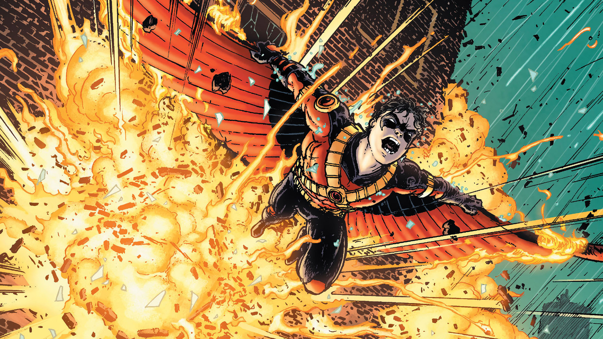 batman, Explosion, Dc comics, Blast Wallpaper