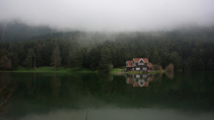 bolu, Turkey, Forest, Lake, House, Beautiful, Landscape HD Wallpaper Desktop Background