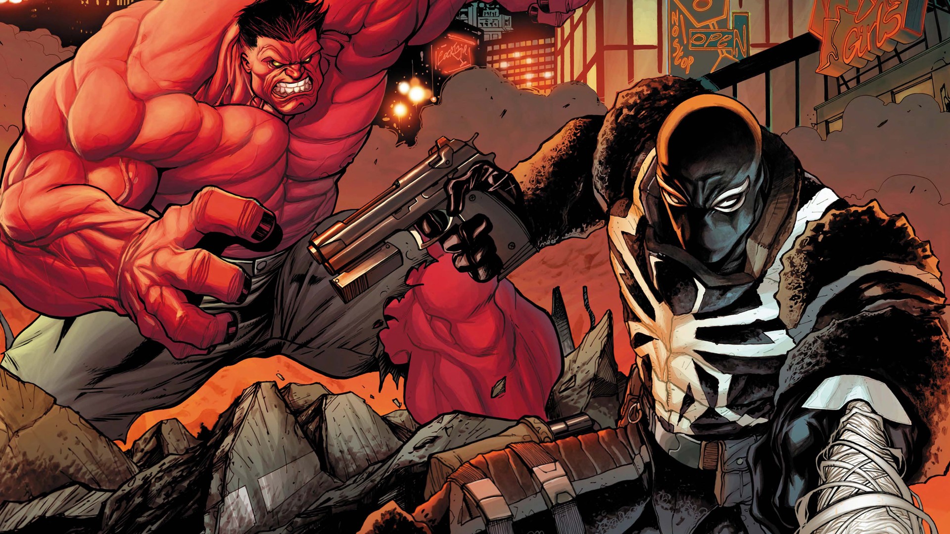 comics, Venom, Red, Hulk, Thunderbolts Wallpaper