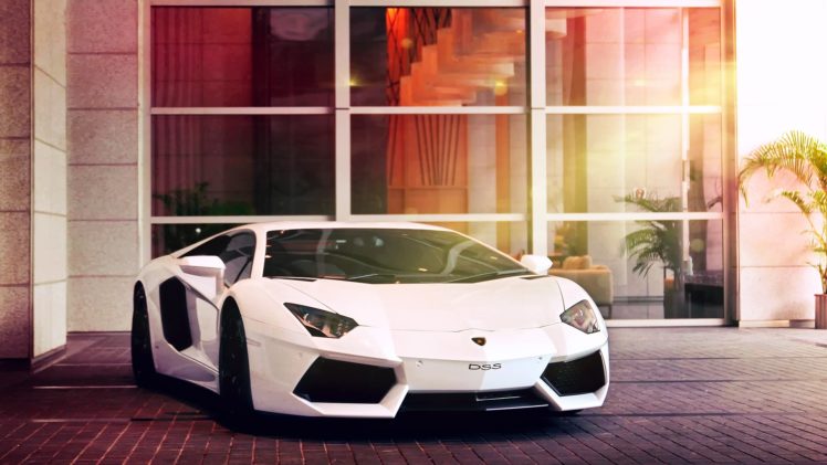 cars, White, Lamborghini, Aventador HD Wallpaper Desktop Background