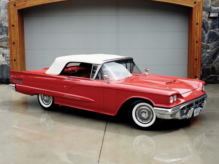 1960, Ford, Thunderbird, Convertible, Classic, Cars HD Wallpaper Desktop Background