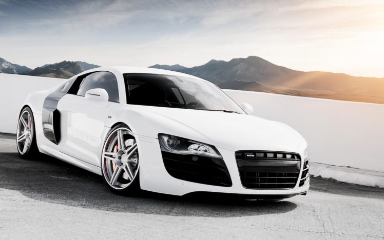 mountains, Snow, Cars, Supercars, Skyscapes, Audi, R8, V10 HD Wallpaper Desktop Background