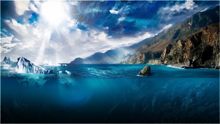 snow, Sea, Sunlight, Iceberg HD Wallpaper Desktop Background