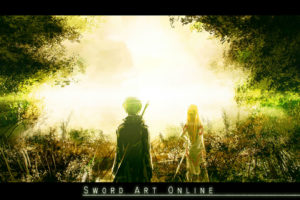 black, Hair, Kirigaya, Kazuto, Landscape, Renevatia, Scenic, Sword, Sword, Art, Online, Tree, Weapon, Yuuki, Asuna