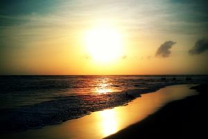 sunset, At, Hikkaduwa, Beach, Sri, Lanka, Surfing, Corals, And, Night, Life