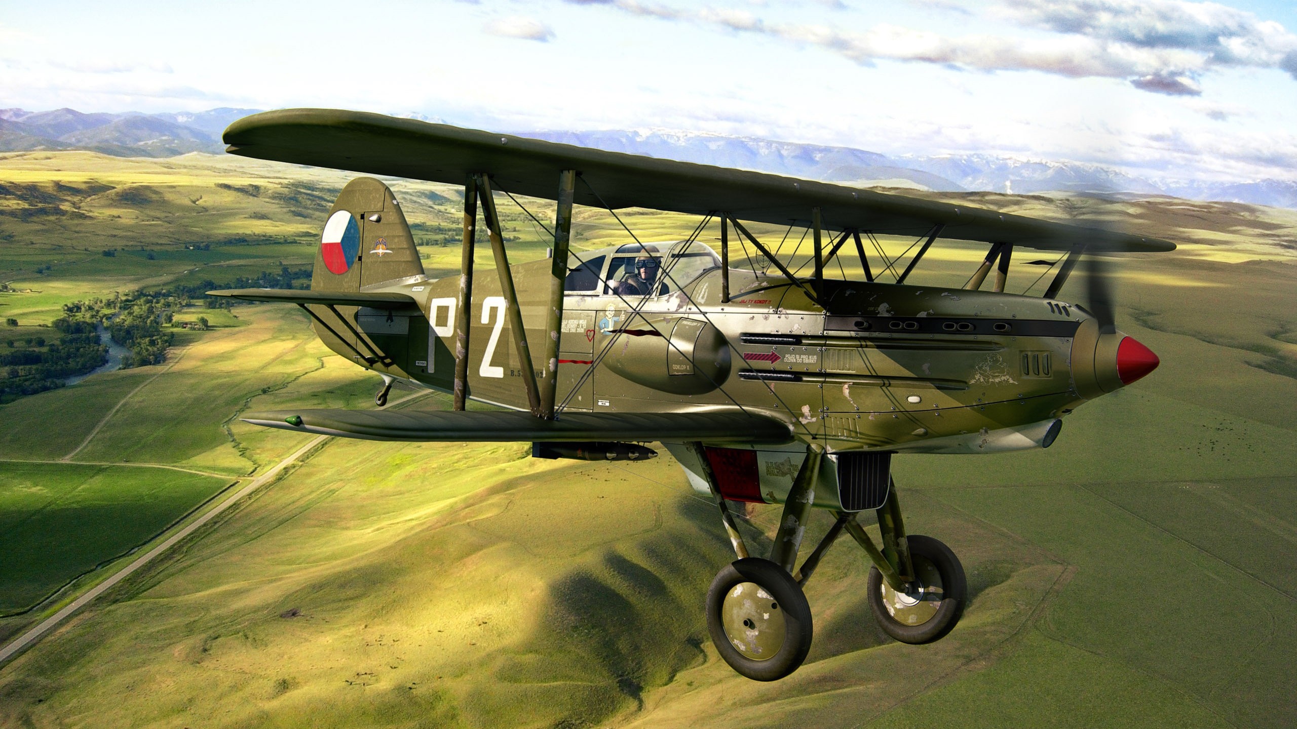 airplane, Plane, Cg, Avia, B 534, Military Wallpaper