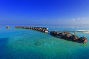 maldives, Bridge, Houses, On, Water, Landscape, Ocean