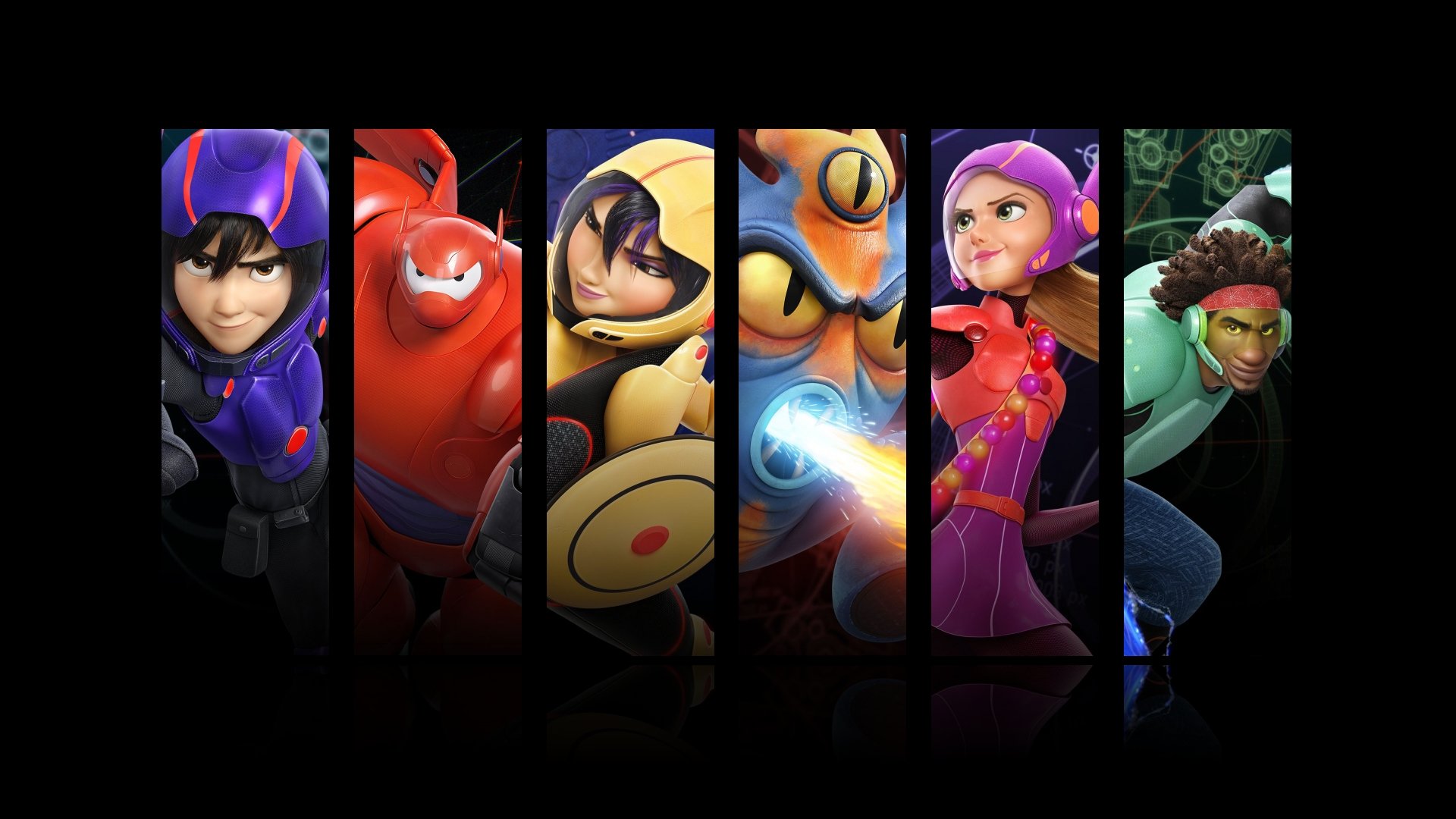 big hero 6, Animation, Action, Adventure, Disney, Robot, Superhero, Big, Hero, Futuristic Wallpaper
