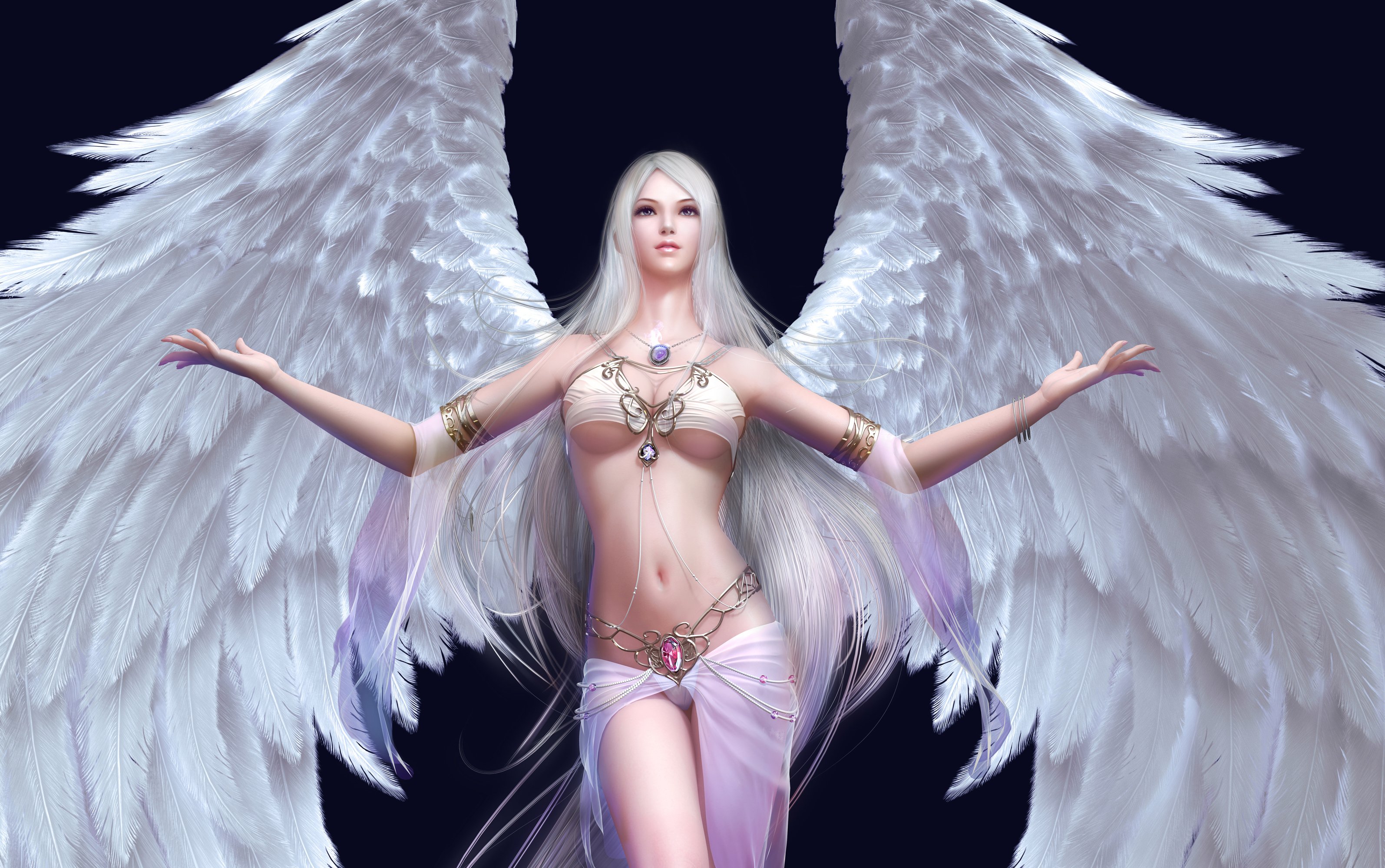 arts, Angel, Forsaken, World, Znz, Girl, Magic, Pendant, Wings Wallpaper