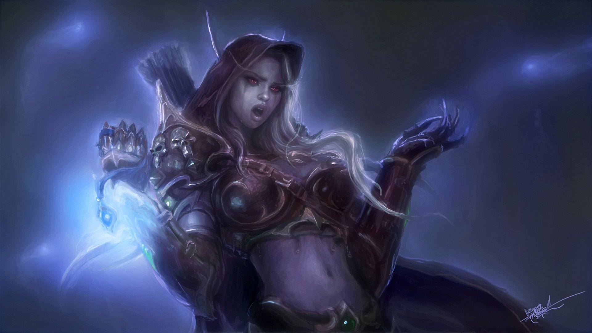 arts, Lady, Sylvanas, Windrunner, World, Of, Warcraft, Wow, Armor, Magic, Elf Wallpaper