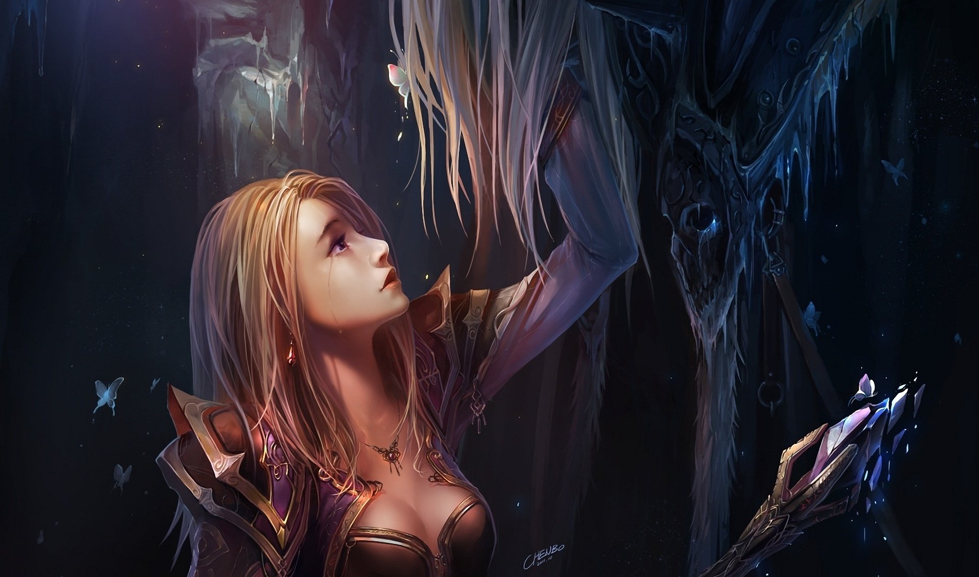 arts, World, Of, Warcraft, Tears, Staff, Chenbo, Crystal, Girl Wallpaper