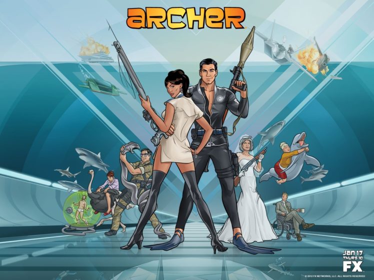 archer, Animation, Series, Cartoon, Action, Adventure, Comedy, Spy, Crime, Poster HD Wallpaper Desktop Background