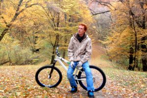 bike, Autumn,  season , Forest, Ukraine, Rude, Cycle, Mountain, Biking