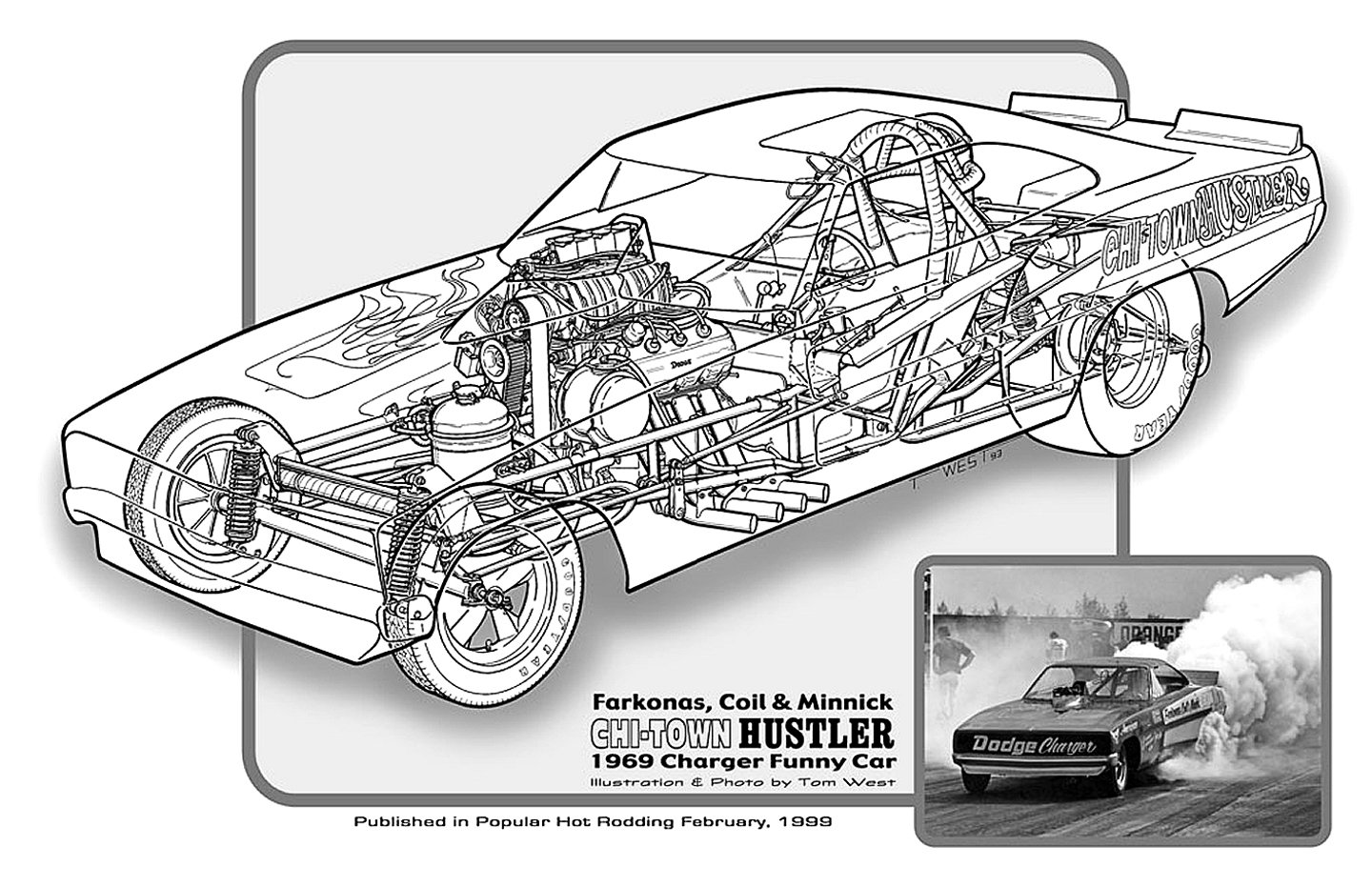 Чертеж dodge charger