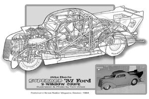 1937, Ford, Coupe, Funny, Car, Drag, Cutaway, Usa,  01