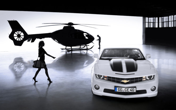 chevrolet, Camaro, Convertible, 2012, A, Helicopter, A, Girl, Muscle, Cars HD Wallpaper Desktop Background