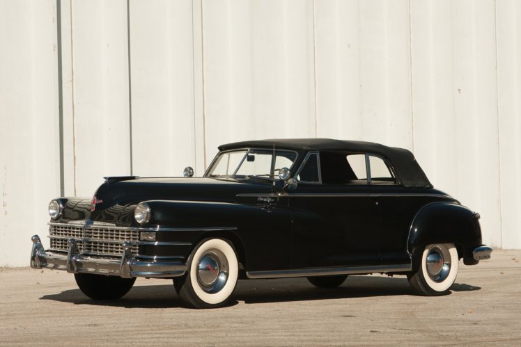 1948, Chrysler, New, Yorker, Convertible, Black, Classic, Old, Vintage, Usa, 3673×2449 01 HD Wallpaper Desktop Background