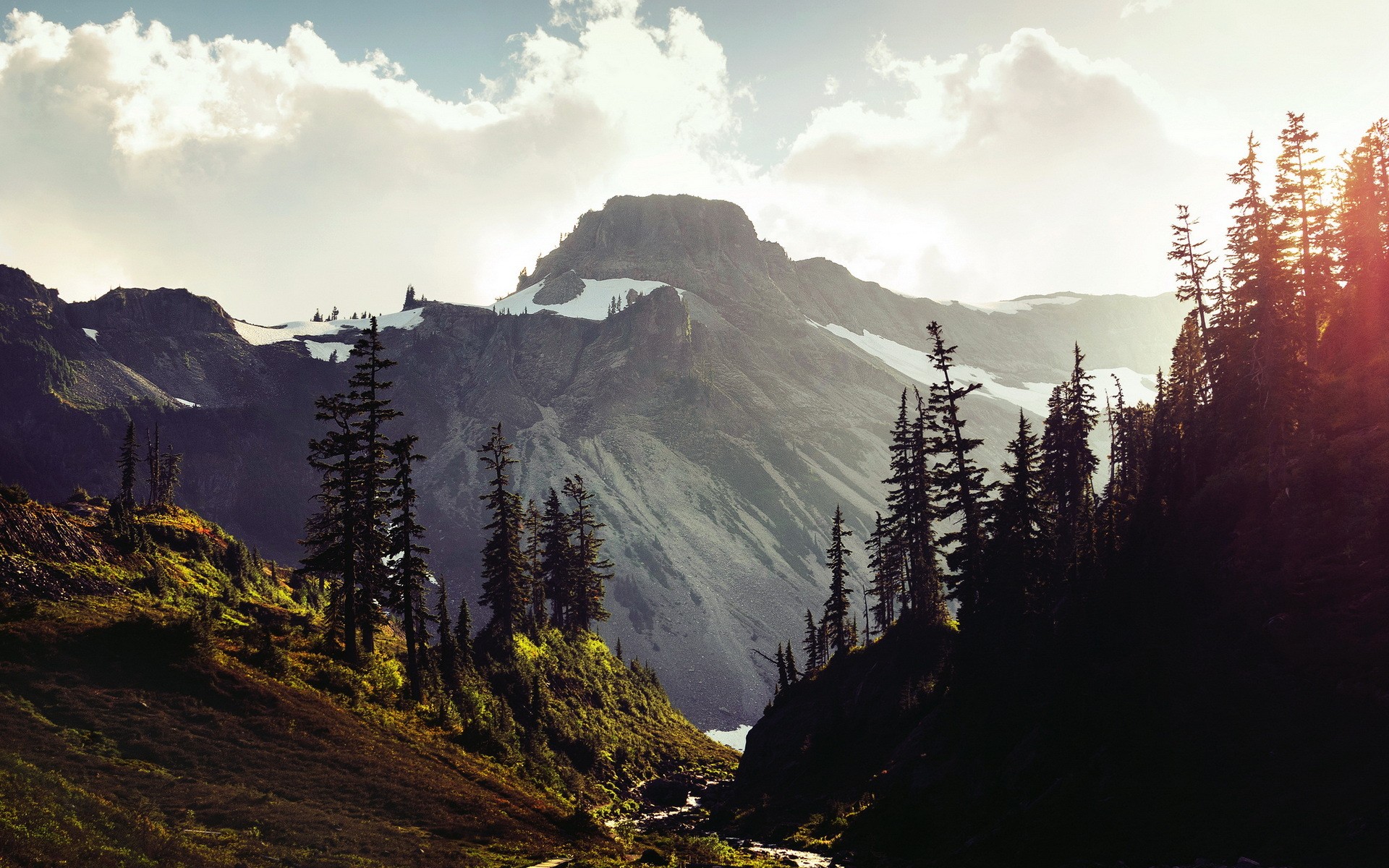 mountains, Landscape, Trees Wallpaper