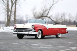 1955, Ford, Fairlane, Sunliner, Convertible, Cars, Classic