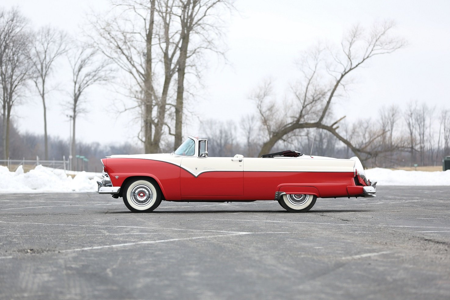 1955, Ford, Fairlane, Sunliner, Convertible, Cars, Classic Wallpaper