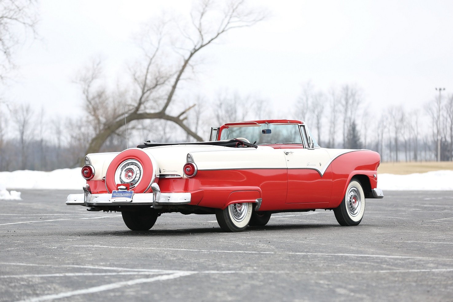 1955, Ford, Fairlane, Sunliner, Convertible, Cars, Classic Wallpaper