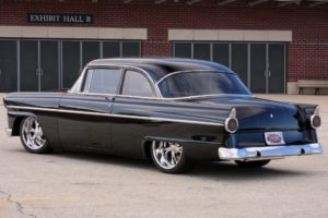 1955, Ford, Customline, Coupe, Super, Street, Streetrod, Rod, Cruiser, Black, Usa,  02