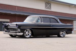 1955, Ford, Customline, Coupe, Super, Street, Streetrod, Rod, Cruiser, Black, Usa,  01