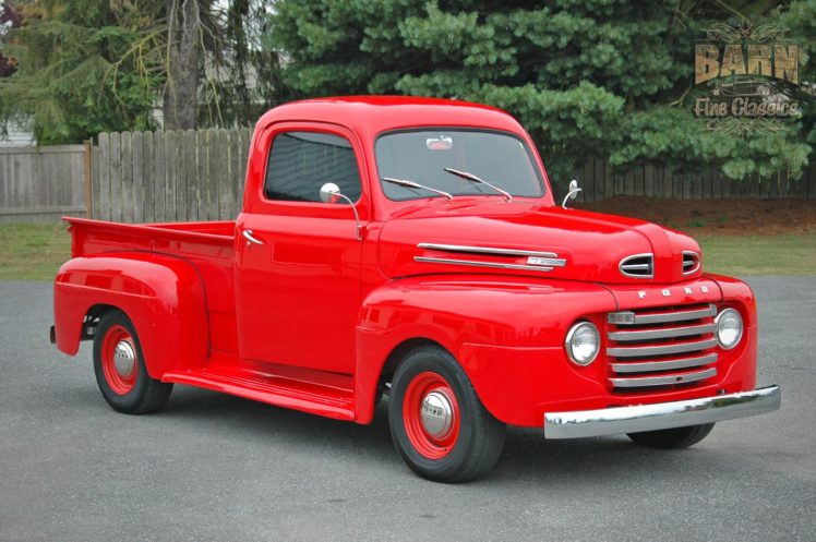 1948, Ford, F1, Pickup, Red, Classic, Old, Vintage, Usa, 1500×1000 03 HD Wallpaper Desktop Background