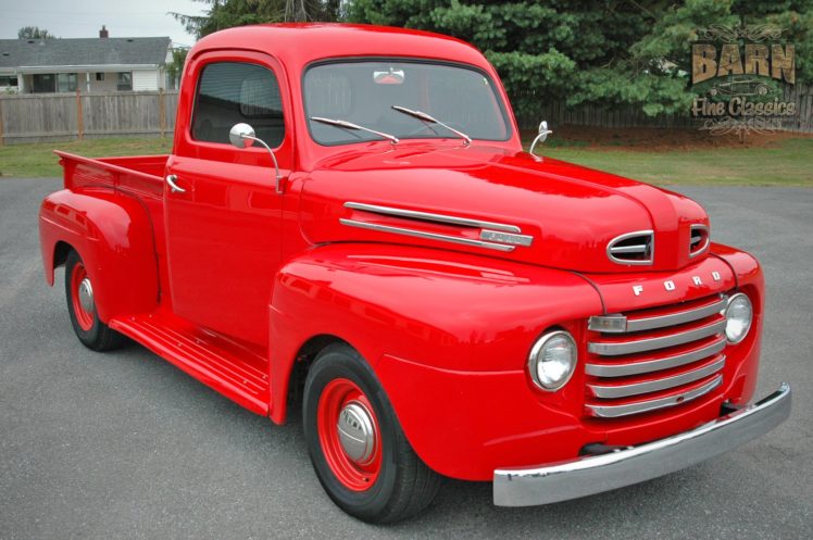1948, Ford, F1, Pickup, Red, Classic, Old, Vintage, Usa, 1500×1000 09 HD Wallpaper Desktop Background